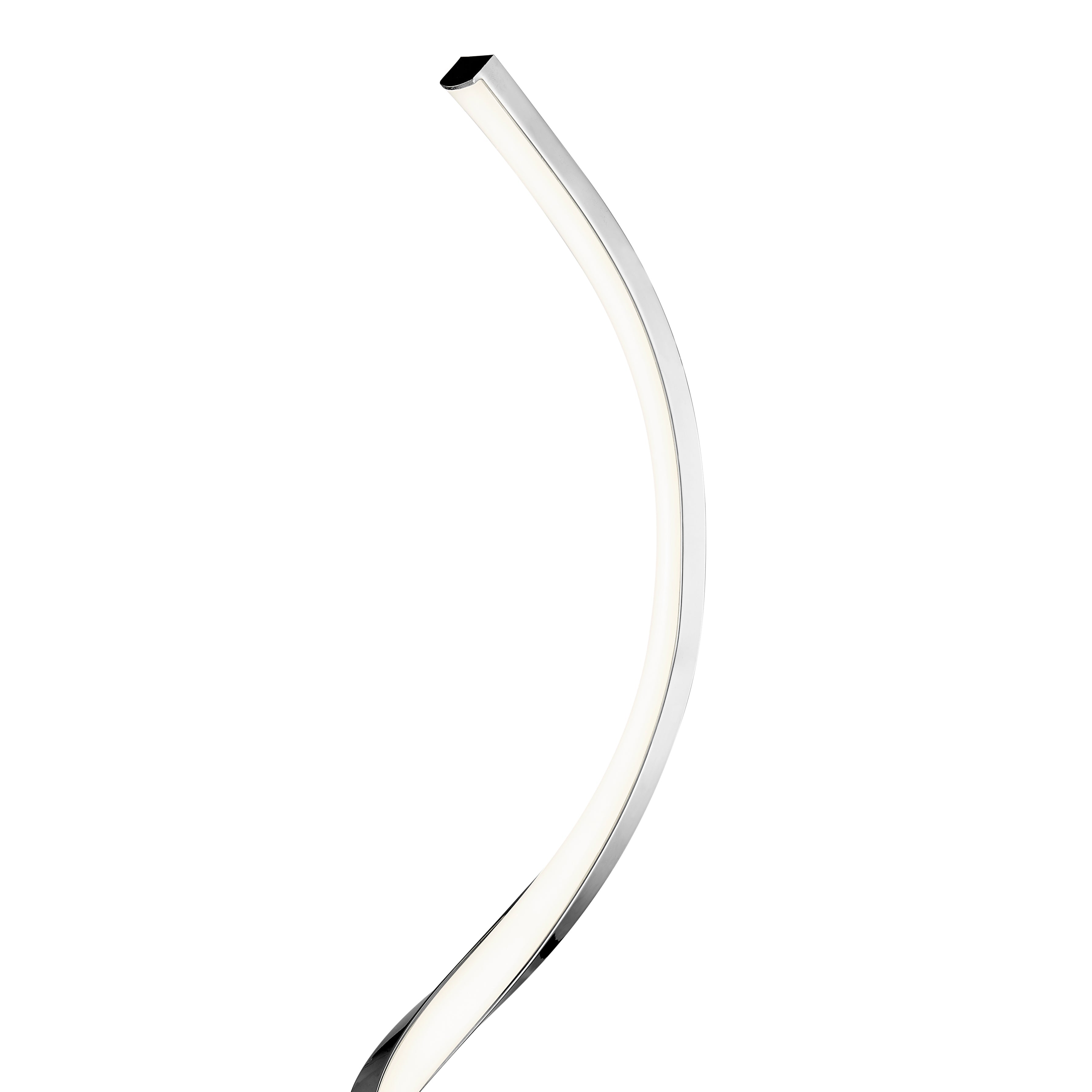Lámpara de mesa LED integrada en espiral moderna, cromada