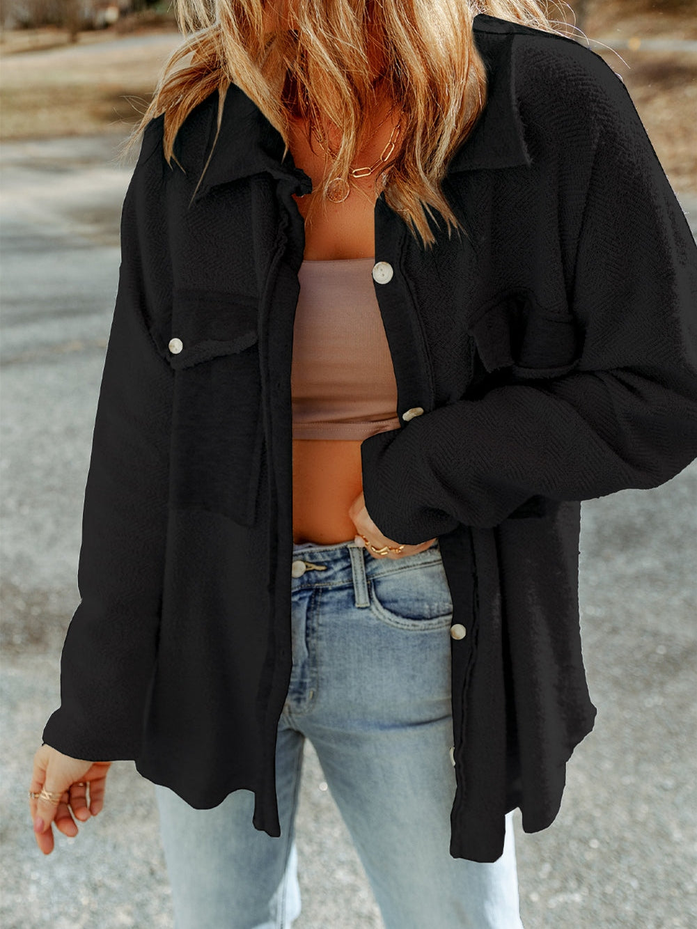Effortless Style Long Sleeve Jacket