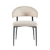 Silla de comedor curvada tapizada moderna Alexis, juego de 2