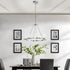 Victory 8 Light Chandelier //  Chrome