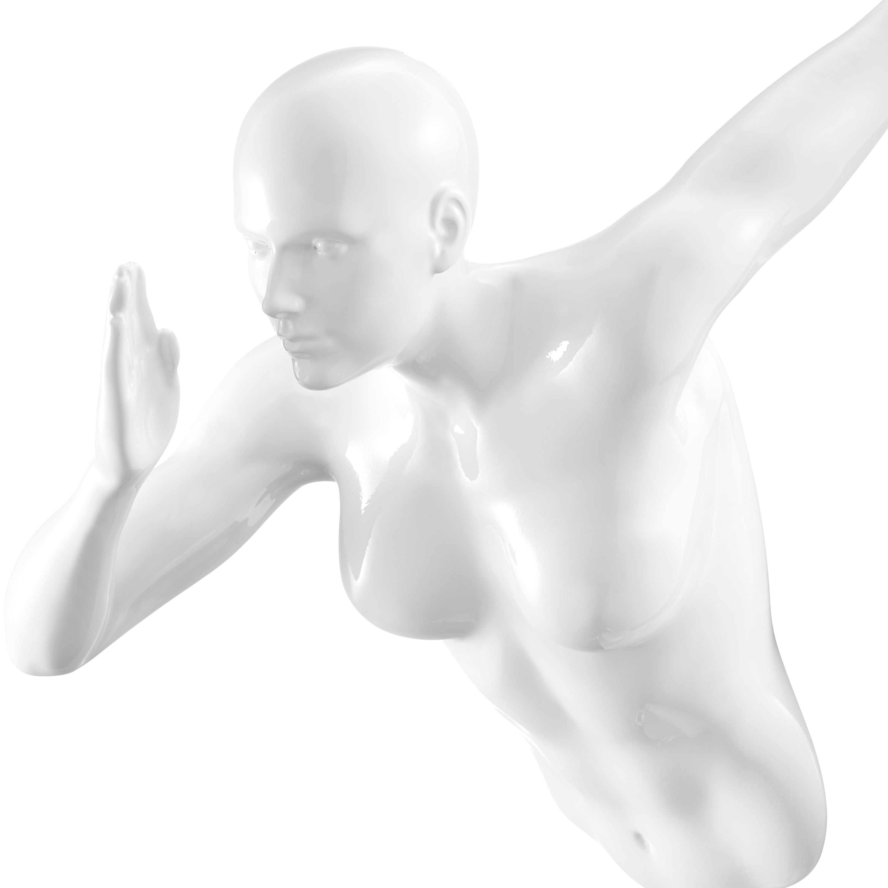 Runner Woman 13" Wall Sculpture // White