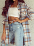 Women's Plaid Shirt Jacket