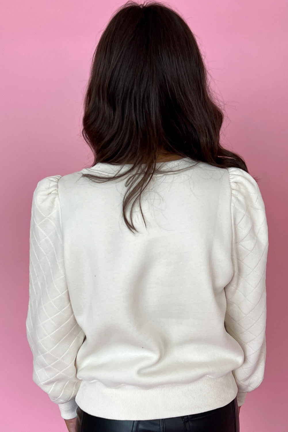 Cream Puff Sleeve Jumper