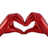 Heart Hands // Metallic Red