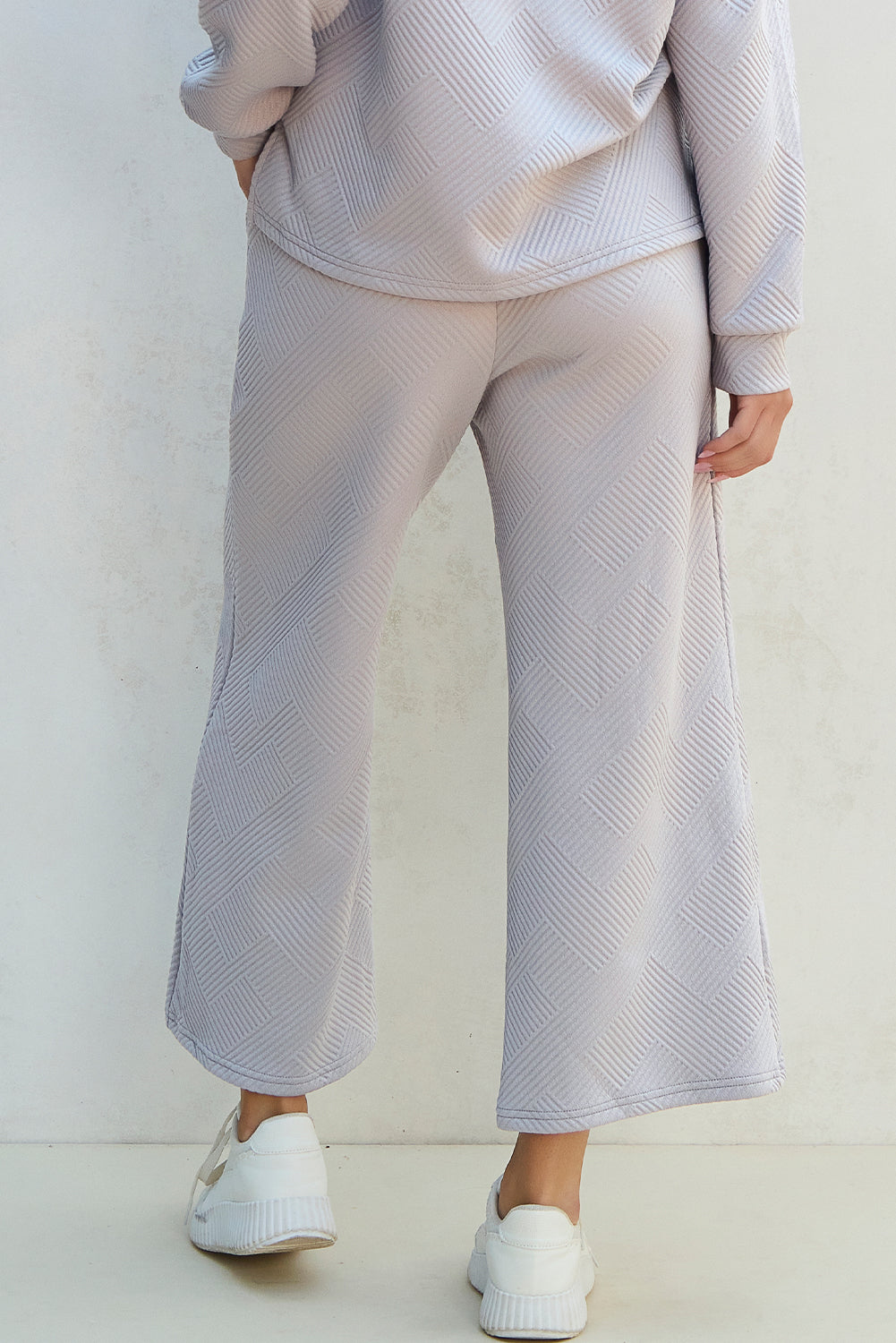 Diamond Pattern Knitted Set