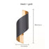 Lámpara de pared creativa de aluminio para exteriores, impermeable, de color blanco y negro, para patio