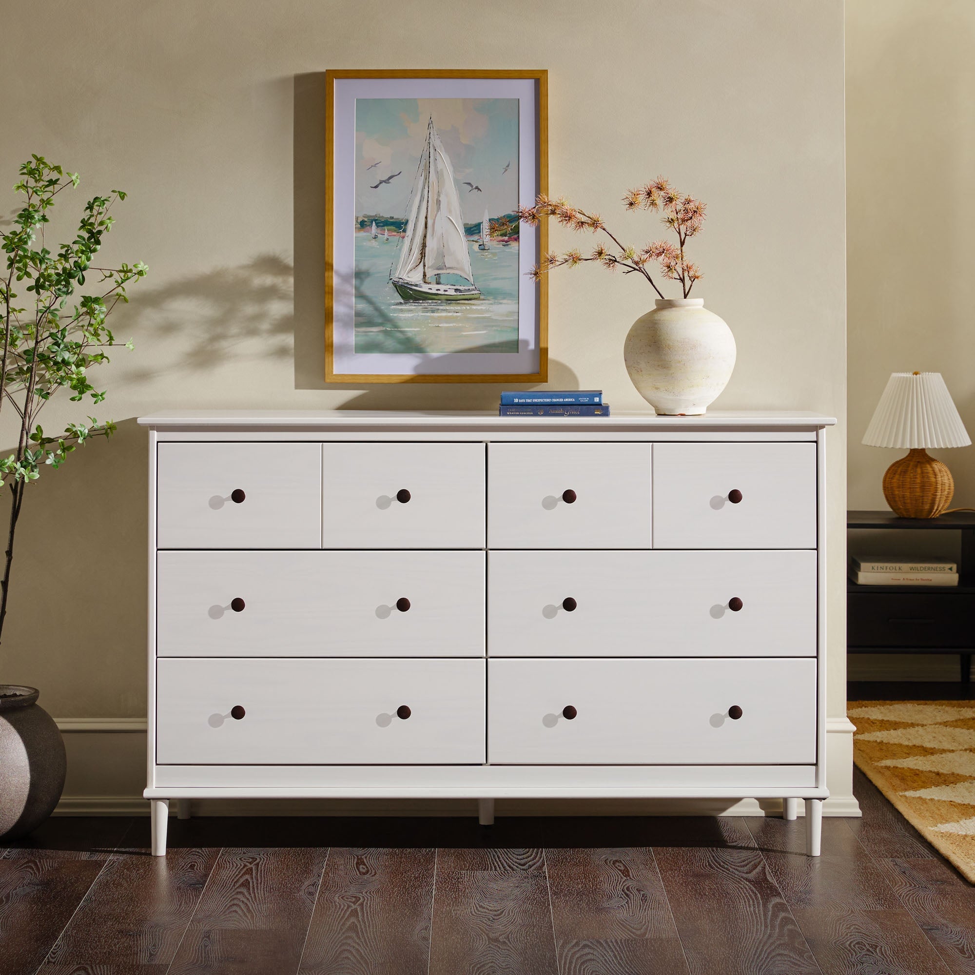 Cómoda de transición de madera maciza Spencer