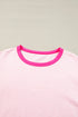 Long Sleeve Crew Neck T-Shirt with Rainbow Sleeves
