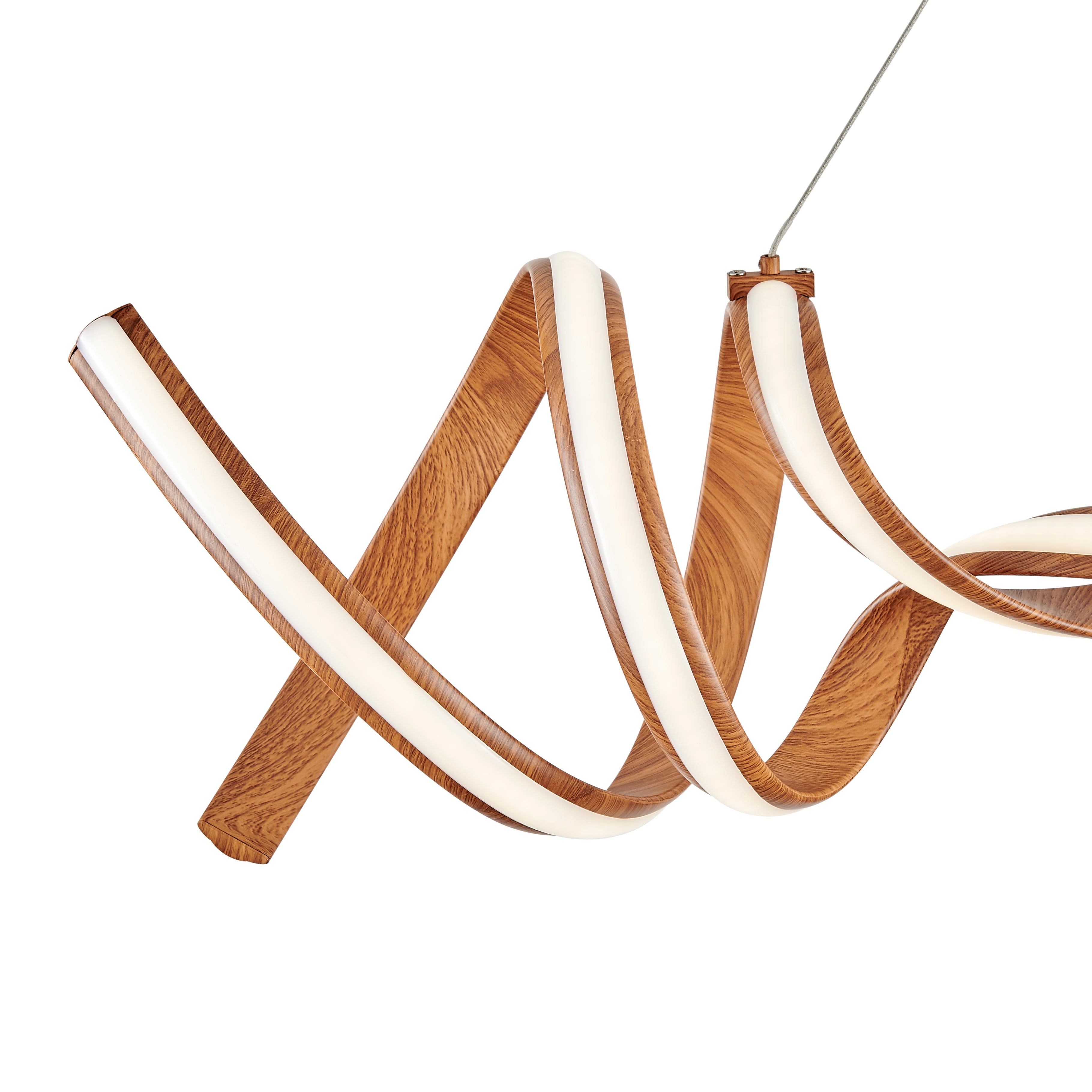Lámpara de araña horizontal LED Munich // Madera