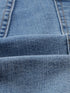 Distressed Denim Shorts with Lace-Up Sides