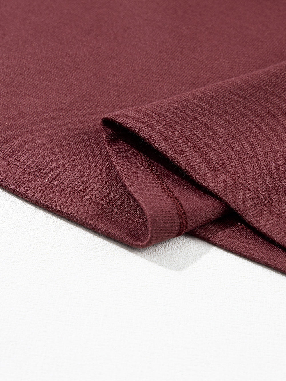 Wine-Colored Puff Sleeve Top