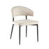 Silla de comedor curvada tapizada moderna Alexis, juego de 2