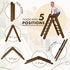 The 4in1 Montessori Climbing Set consists of: Triangle Ladder + Arch/Rocker + Slide Board/Ramp + Net – Chocolate