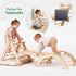 4 in 1 Montessori Climbing Set: Triangle Ladder + Climbing Arch + Slide Board + Cushion (1-3 y.o)