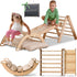 4 in 1 Montessori Climbing Set: Triangle Ladder + Climbing Arch + Slide Board + Cushion (1-3 y.o)