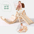 4 in 1 Montessori Climbing Set: Triangle Ladder + Climbing Arch + Slide Board + Cushion (1-3 y.o)