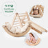 4 in 1 Montessori Climbing Set: Triangle Ladder + Climbing Arch + Slide Board + Cushion (1-3 y.o)