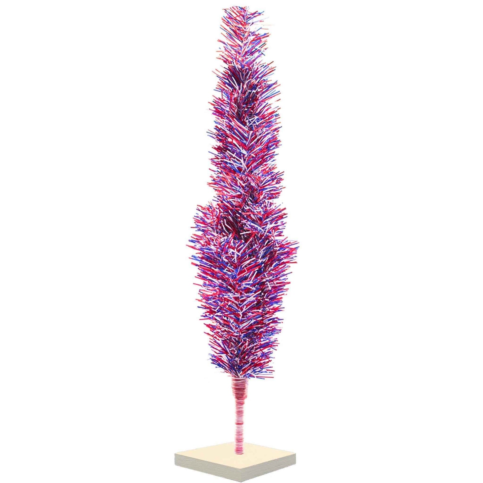 Árboles de oropel con fuegos artificiales del 4 de julio 