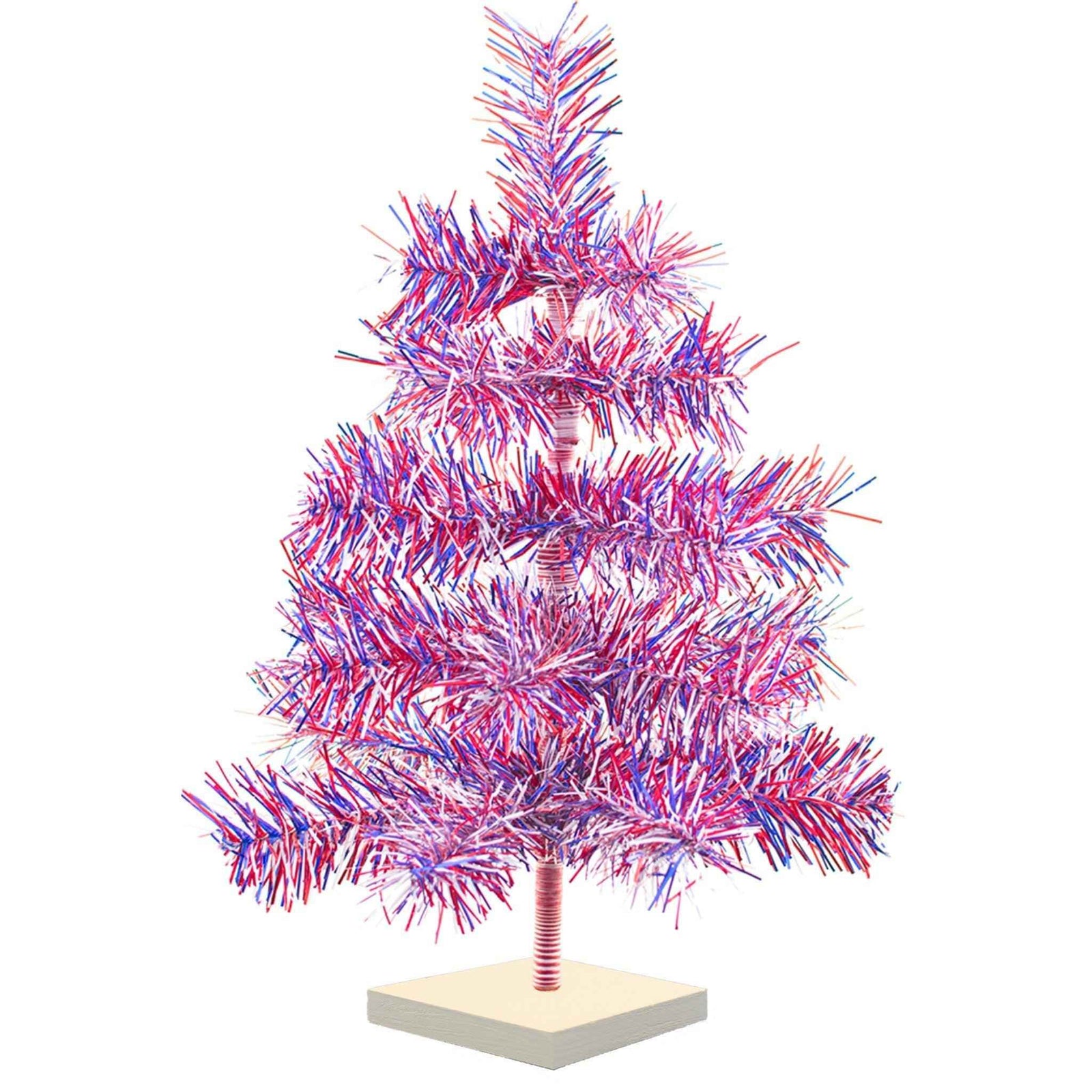 Árboles de oropel con fuegos artificiales del 4 de julio 