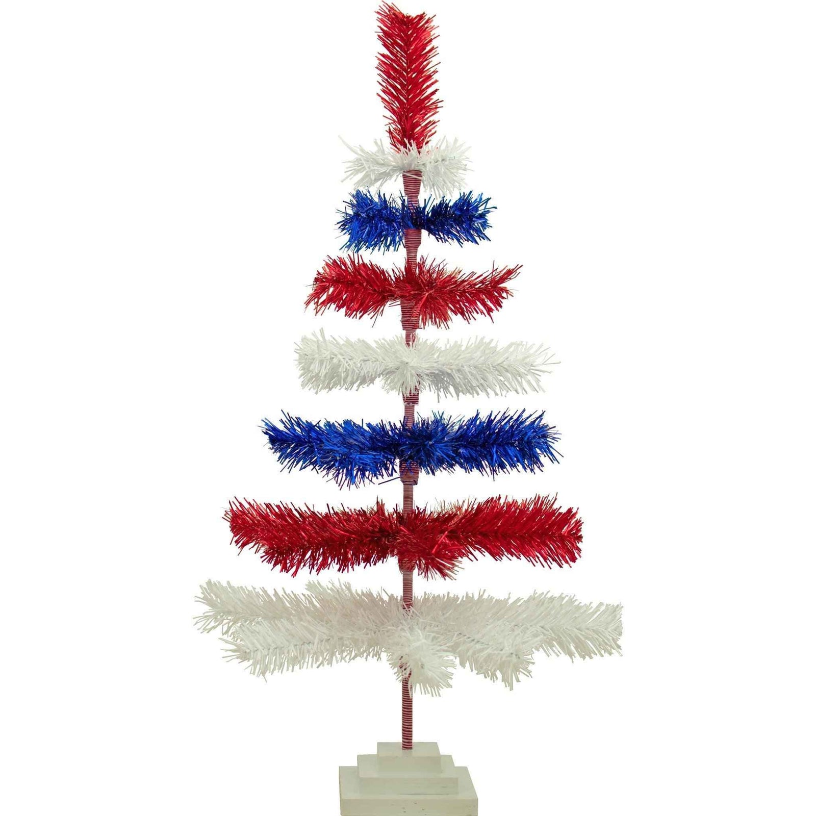 4th Of July Layered Tinsel Trees