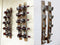 Soporte para 5 botellas de vino en forma de barril - Botellero de pared - Decoración rústica para barriles - Almacenamiento de vino único