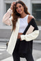 Long Sleeve Contrast Panel Blouse
