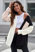 Long Sleeve Contrast Panel Blouse