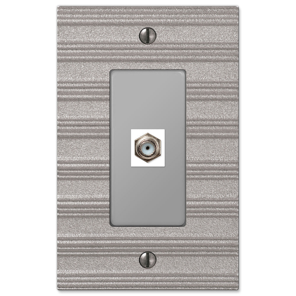 Chemal Frost Nickel Cast - 1 Cable Jack Wallplate