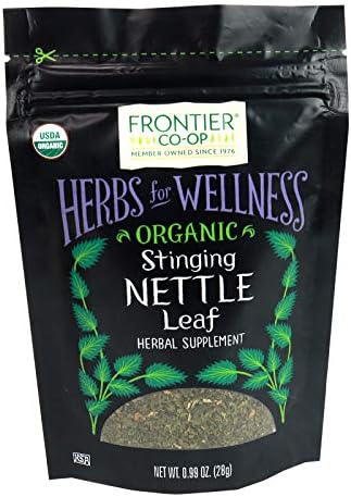 Productos Naturales Frontier Coop - Hoja de Ortiga Orgánica, 25 g (Paquete de 12) - Té de Hierbas Kosher
