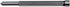 Metal drill bit on a gray background