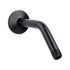 8 in. Stainless Steel Shower Head Extension Arm with Flange (Black Finish)