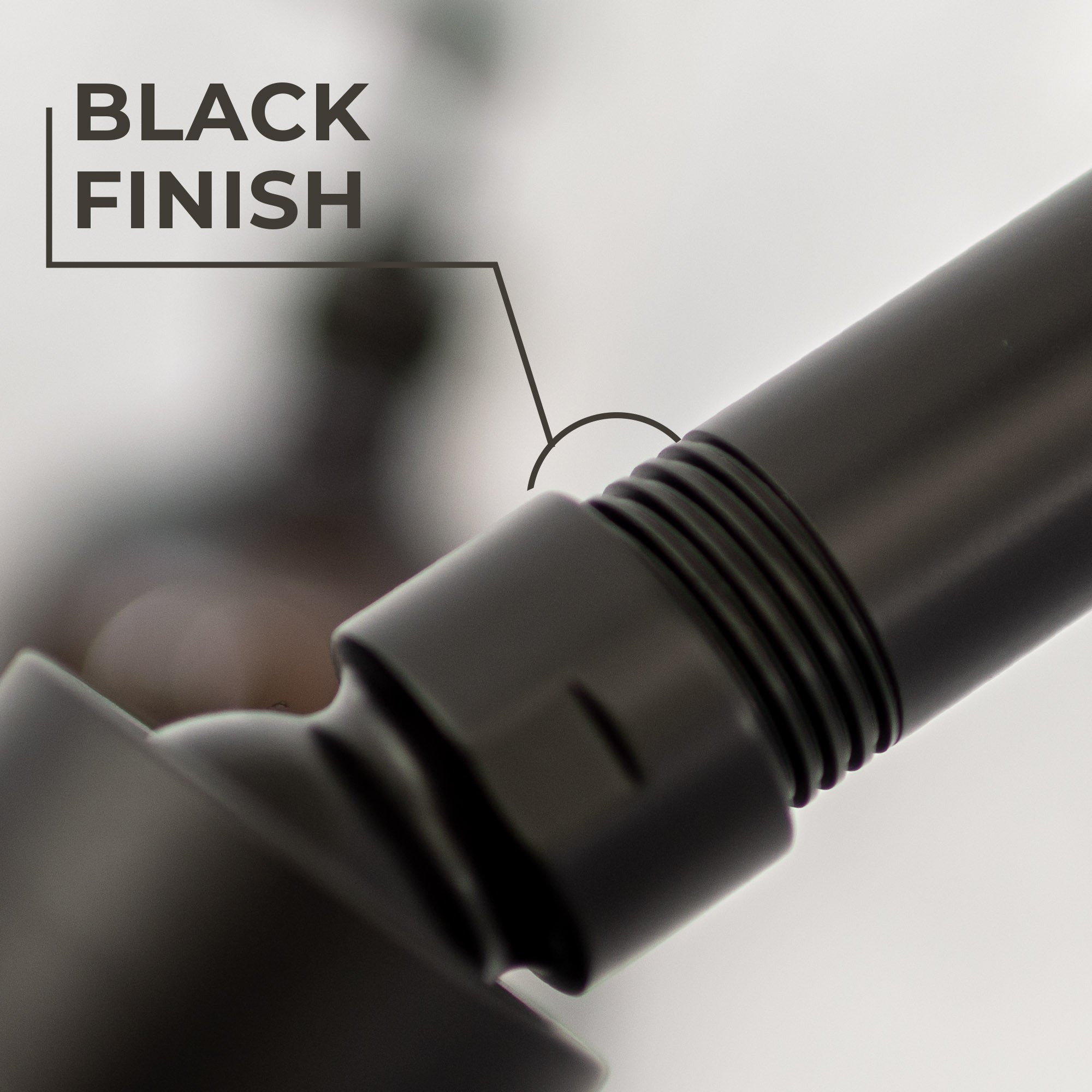 8 in. Stainless Steel Shower Head Extension Arm with Flange (Black Finish)