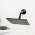 8 in. Stainless Steel Shower Head Extension Arm with Flange (Black Finish)