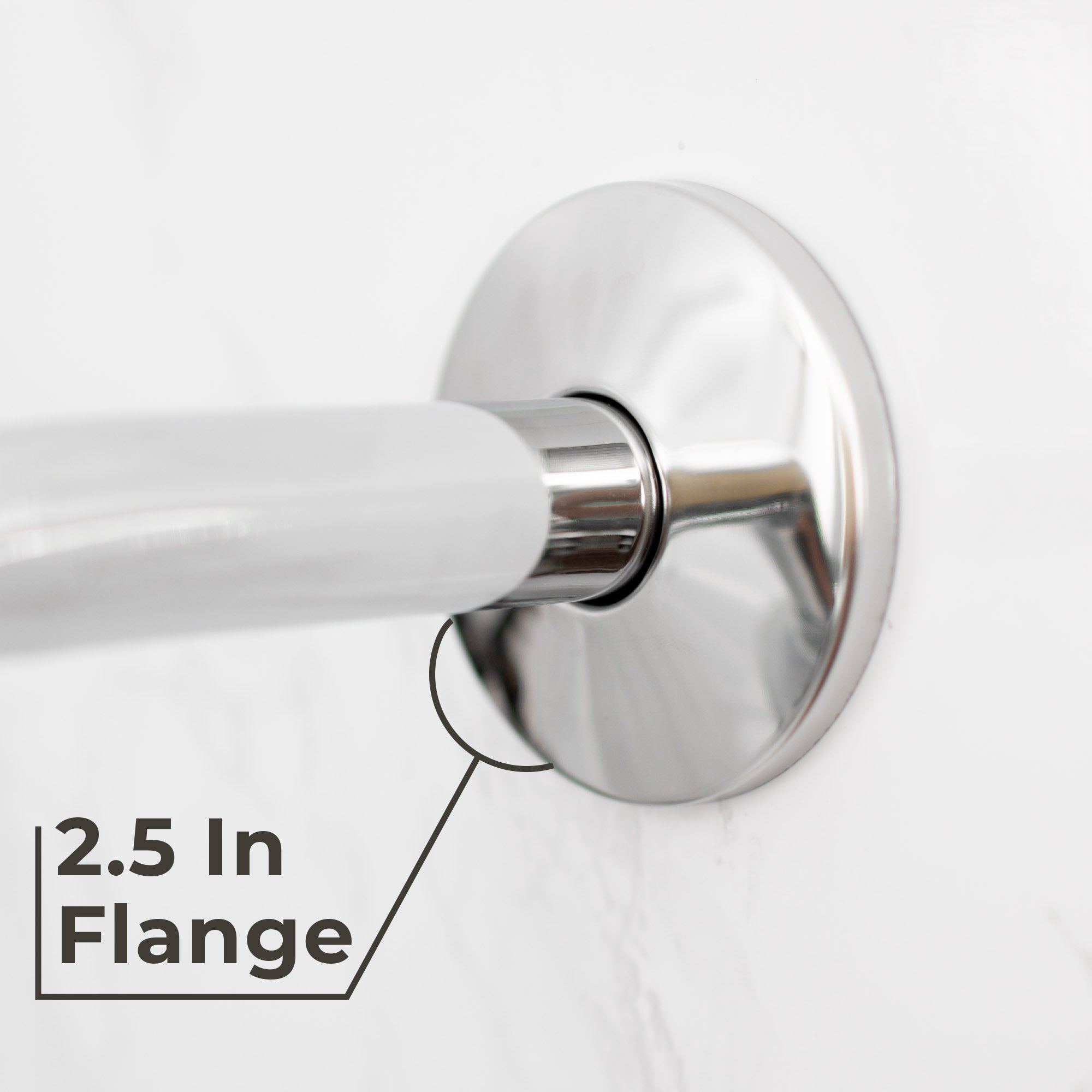 8 in. Stainless Steel Shower Head Extension Arm with Flange (Chrome Finish)