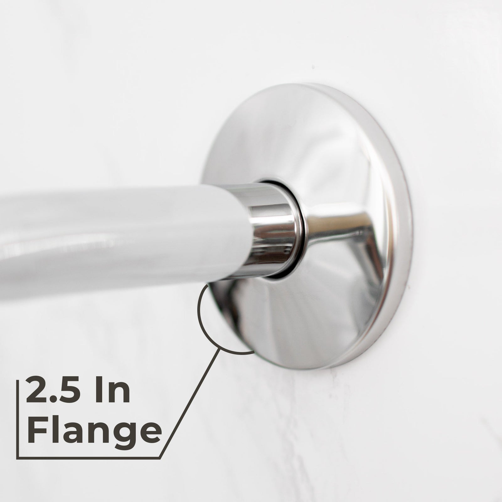 8 in. Stainless Steel Shower Head Extension Arm with Flange (Chrome Finish)