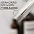 8 in. Stainless Steel Shower Head Extension Arm with Flange (Chrome Finish)