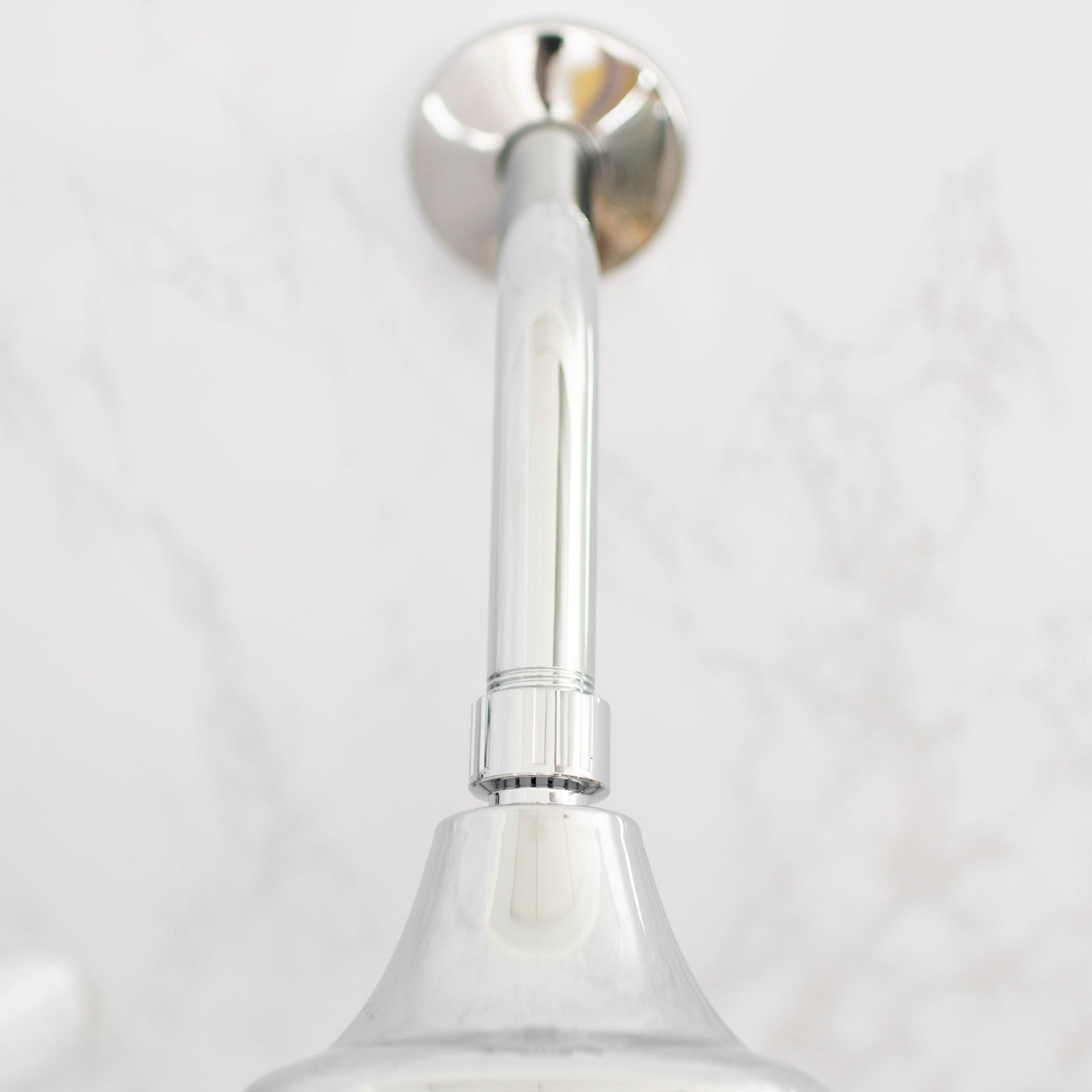 8 in. Stainless Steel Shower Head Extension Arm with Flange (Chrome Finish)