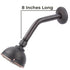 8 in. Stainless Steel Shower Head Extension Arm with Flange (Oil-Rubbed Bronze Finish)