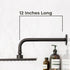 12 in. L-Shaped Shower Head Extension Arm (Black Finish)