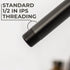 12 in. L-Shaped Shower Head Extension Arm (Black Finish)