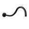 16 in. High-Arc Hook Shower Head Extension Arm (Black Finish)