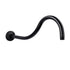 16 in. High-Arc Hook Shower Head Extension Arm (Black Finish)
