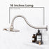 16 in. High-Arc Hook Shower Head Extension Arm (Brushed Nickel Finish)