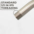 16 in. High-Arc Hook Shower Head Extension Arm (Brushed Nickel Finish)