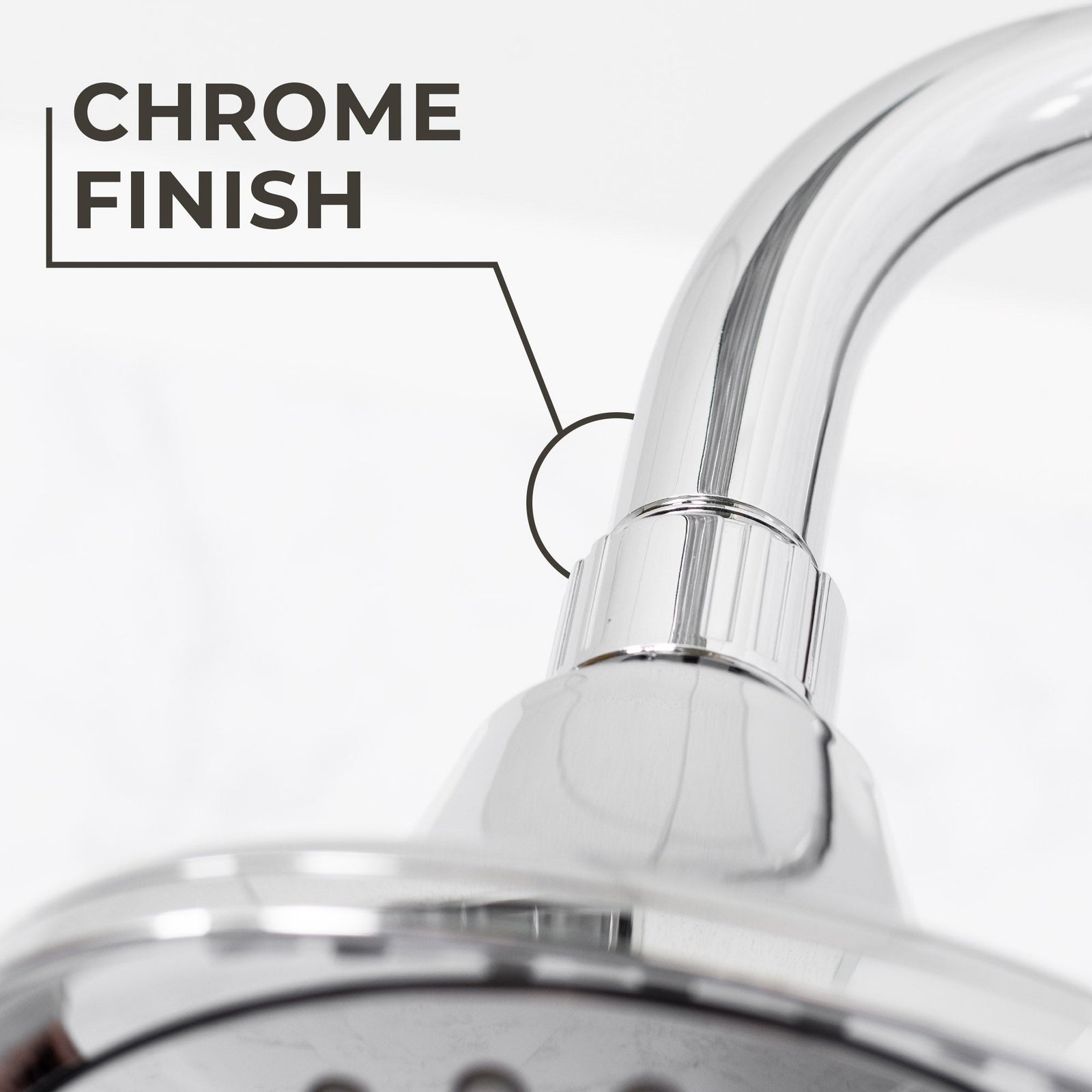 16 in. High-Arc Hook Shower Head Extension Arm (Chrome Finish)
