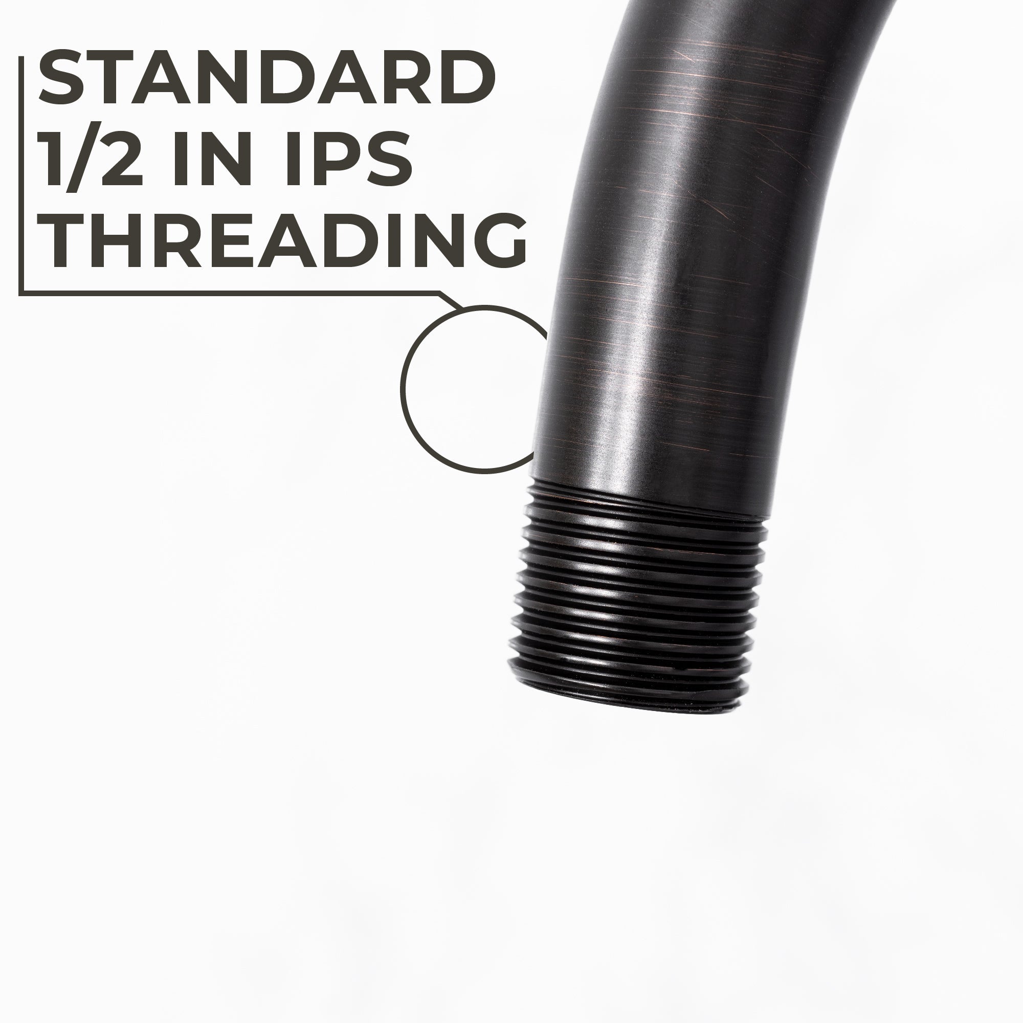 16 in. High-Arc Hook Shower Head Extension Arm (Oil-Rubbed Bronze Finish)