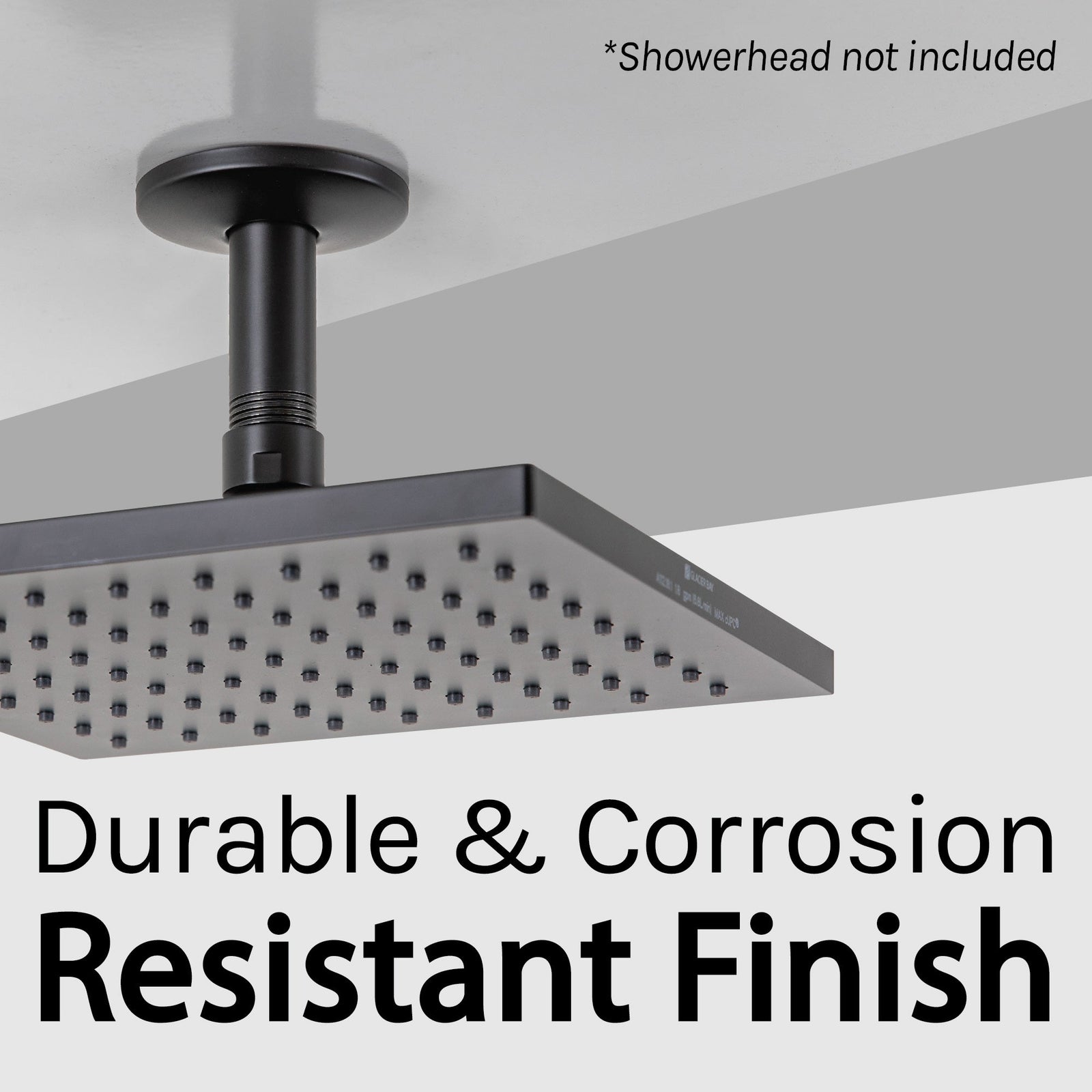 3 in. Shower Arm for Ceiling-Mounted Rainfall Showerhead (Black Finish)