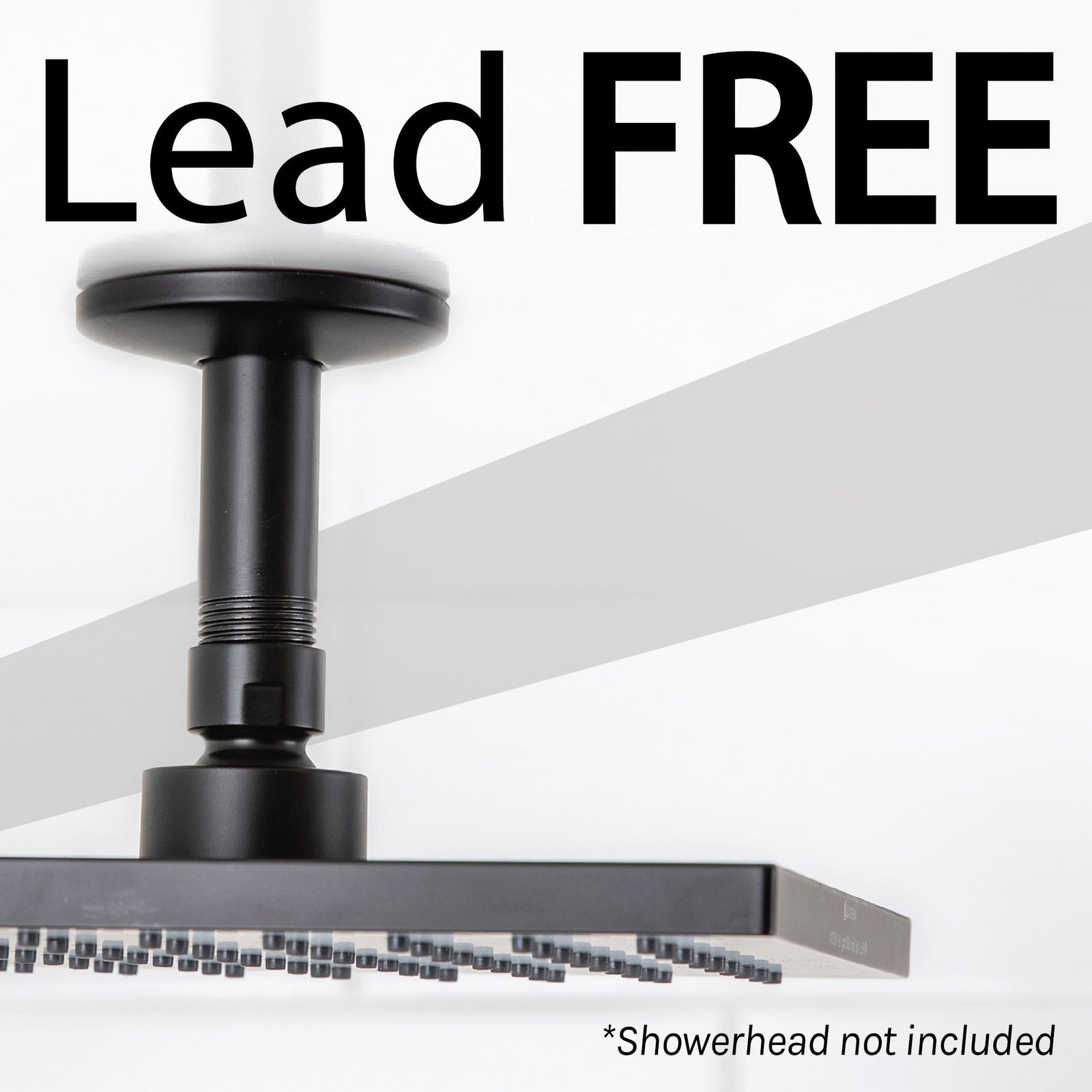 3 in. Shower Arm for Ceiling-Mounted Rainfall Showerhead (Black Finish)