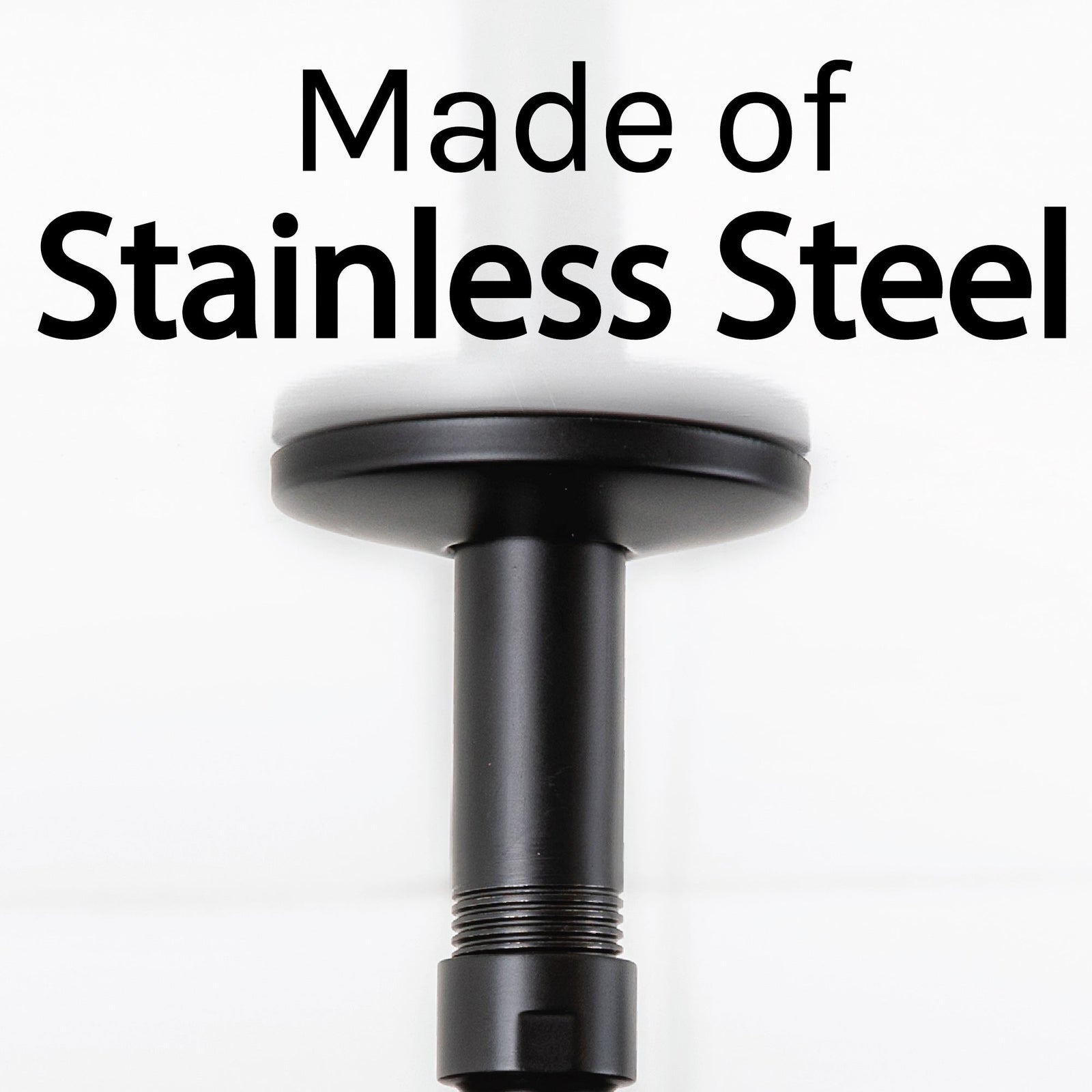 3 in. Shower Arm for Ceiling-Mounted Rainfall Showerhead (Black Finish)