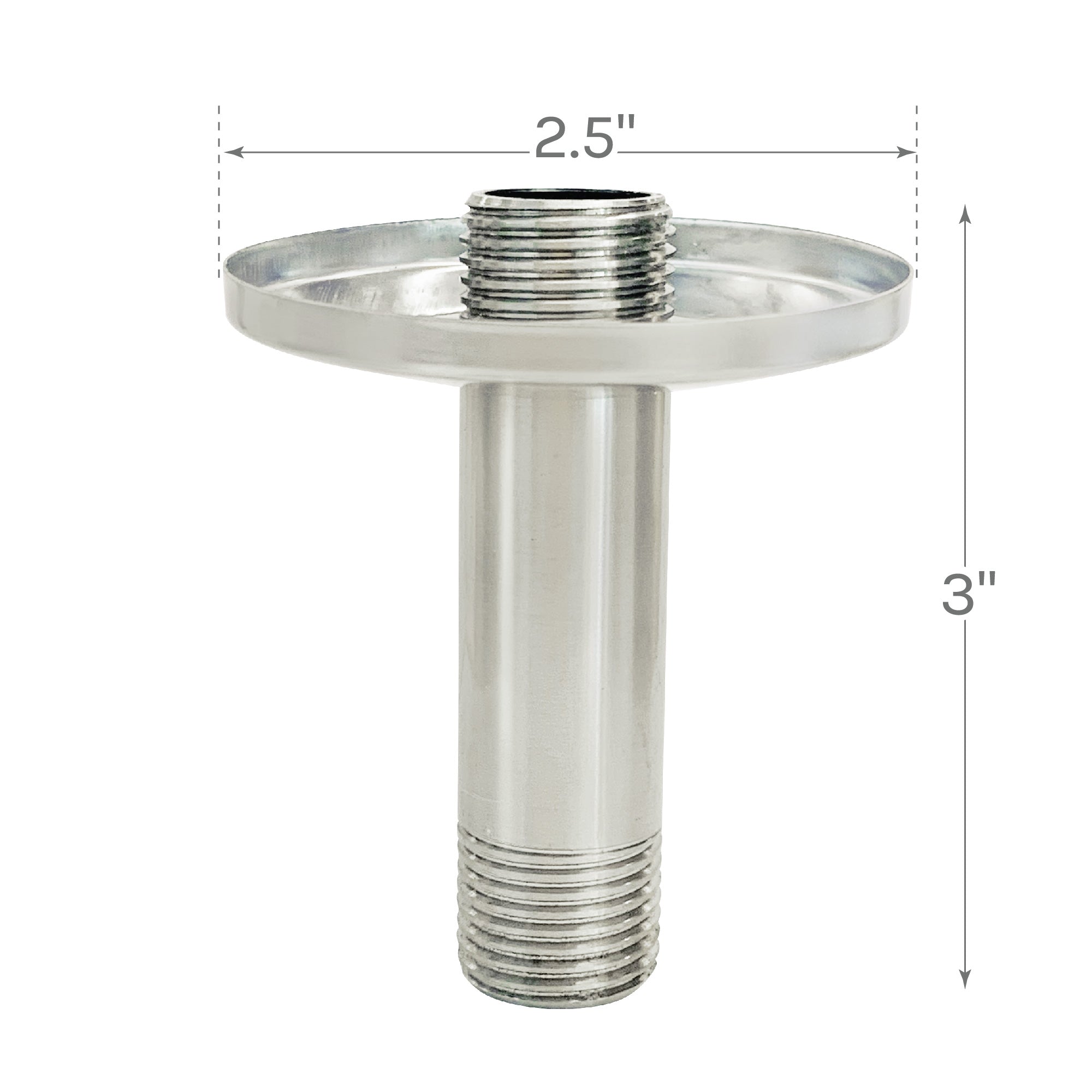 3 in. Shower Arm for Ceiling-Mounted Rainfall Showerhead (Brushed Nickel Finish)